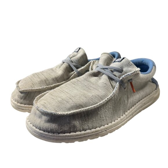 Hey Dude Mens Wally Linen Slip-On Loafers Size 10 - Picture 1 of 8